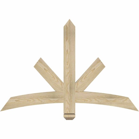 Ekena Millwork Alberta Rough Sawn Timber Gable Bracket, Douglas Fir, 48"W x 32"H x 2"D x 4"F, 16/12 Pitch GBW048X32X0204ALB00RDF